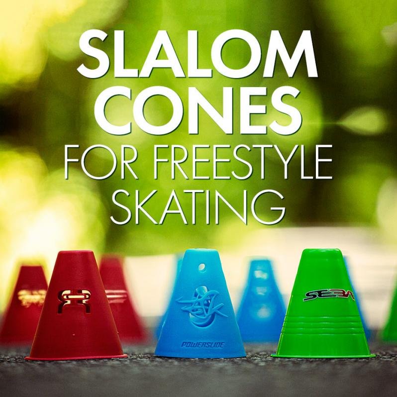 Slalom cones for freestyle skating