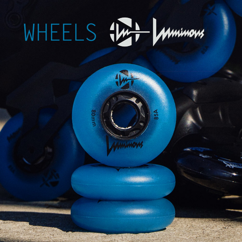 Luminous: glowing rollerskate and inline skate wheels!