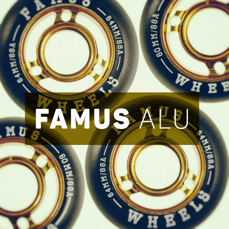 Super fast and grippy wheels for aggressive skating with a metal core - Famus