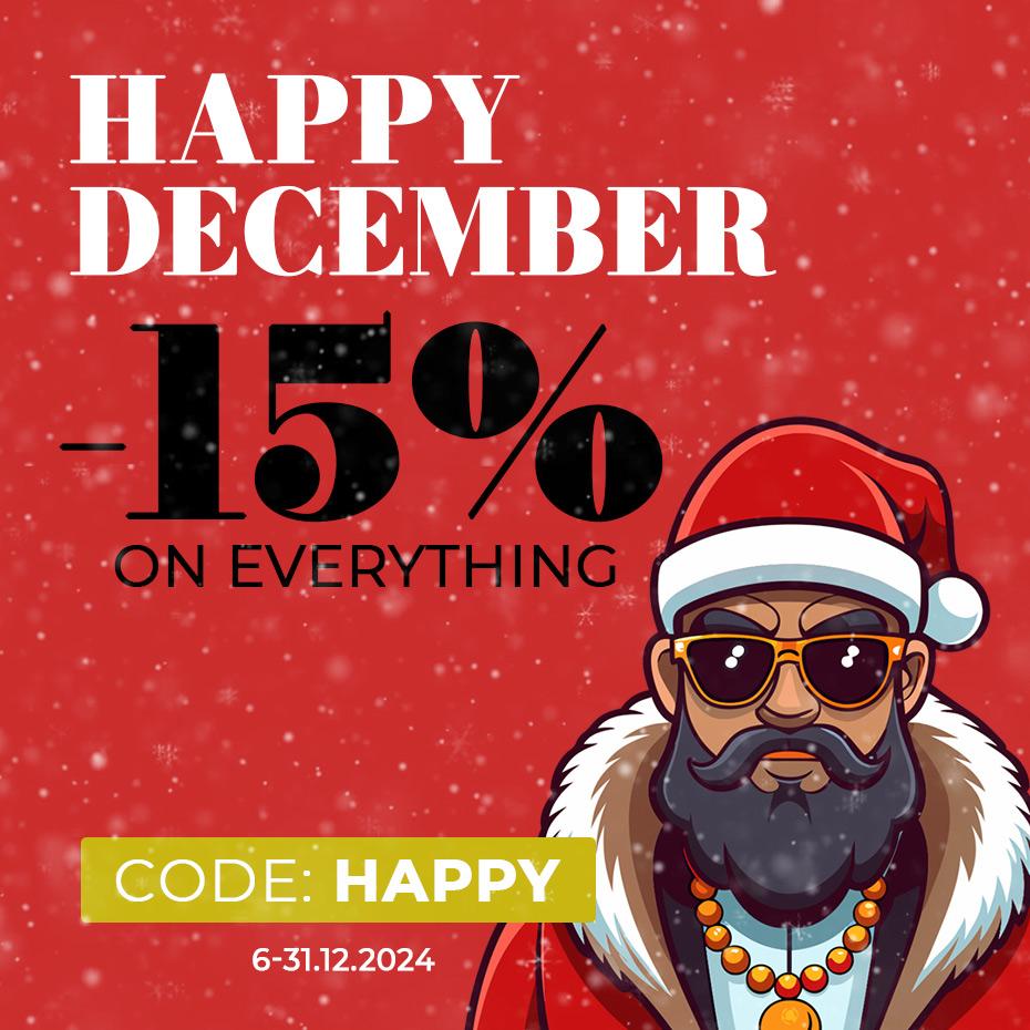 Happy December - 15% Off All Products