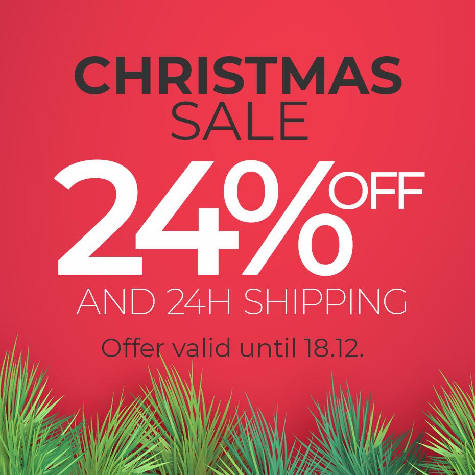 Christmas Sale: 24% off and 24h shipping