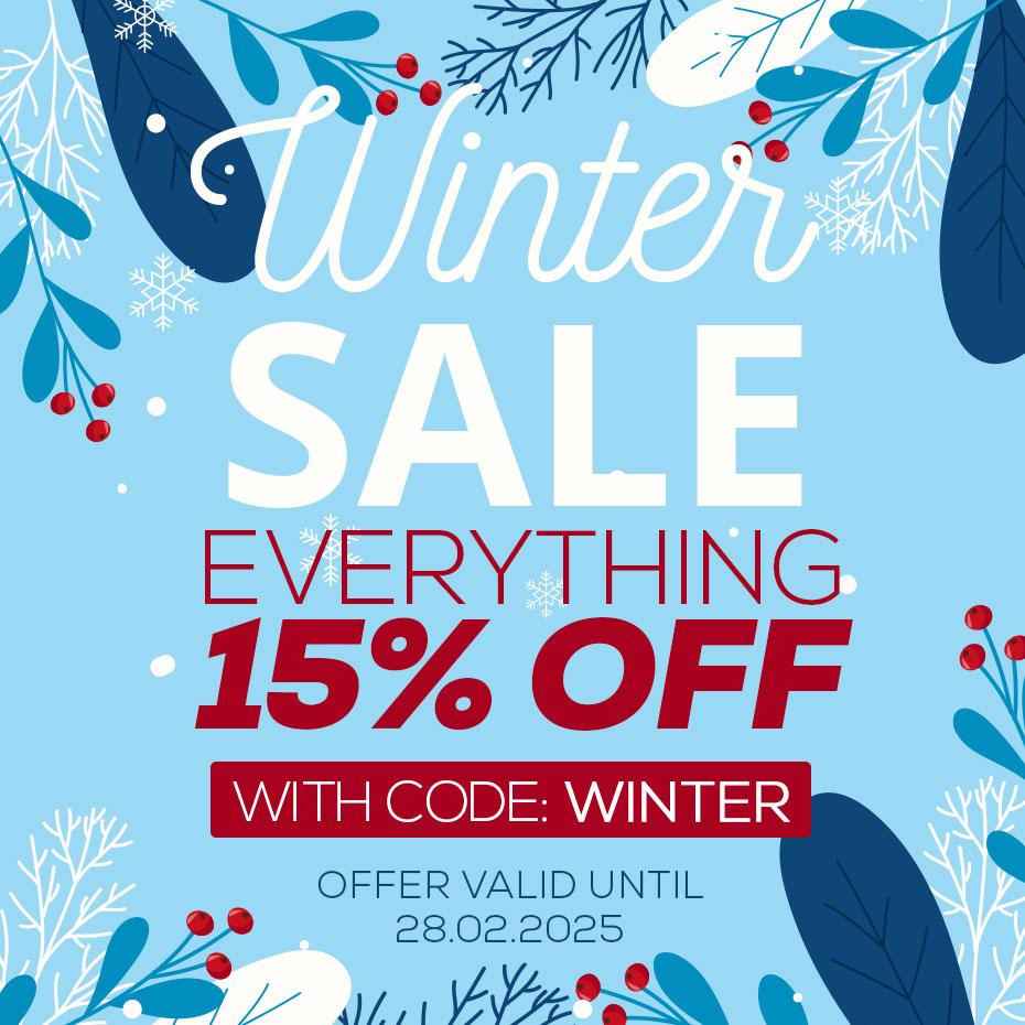 Winter Sale - 15% Off All Products