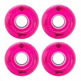Luminous LED Quad 58mm/78a - Gliter Pink (4 pcs.) Roller Skate Wheels