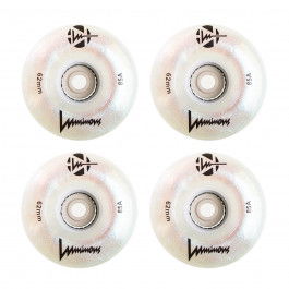 Luminous LED Quad 62mm/85a - Black Pearl (4 pcs.) Roller Skate Wheels