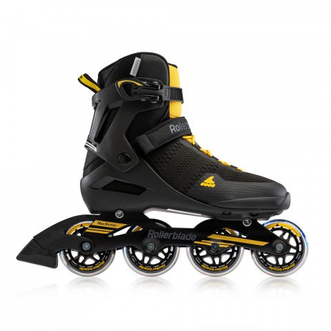 Skates - Rollerblade Spark 80 - Black/Saffron Yellow Inline Skates - Photo 1