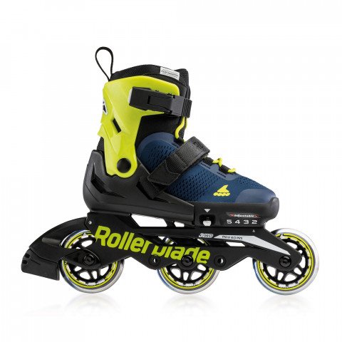 Skates - Rollerblade Microblade 3WD - Blue Royal/Lime Inline Skates - Photo 1