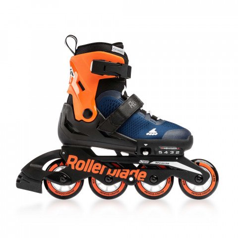 Skates - Rollerblade Microblade - Midnight Blue/Warm Orange Inline Skates - Photo 1