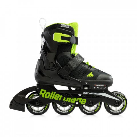 Skates - Rollerblade Microblade - Black/Green Inline Skates - Photo 1