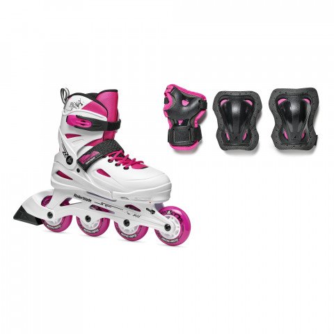 Skates - Rollerblade Fury White/Pink Combo Inline Skates - Photo 1