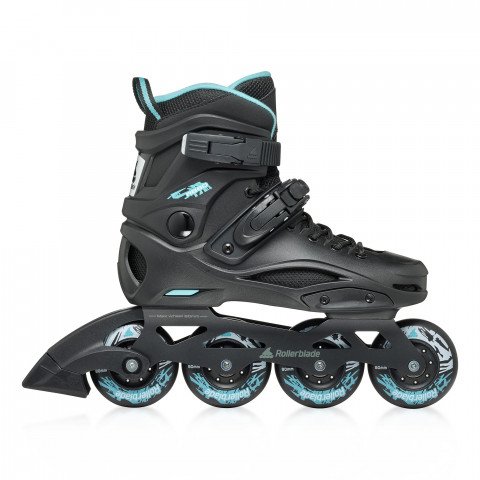 Skates - Rollerblade RB 80 W - Black/Light Blue Inline Skates - Photo 1