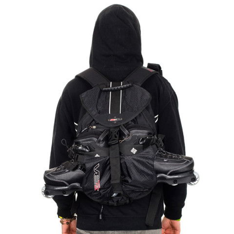 small black backpack