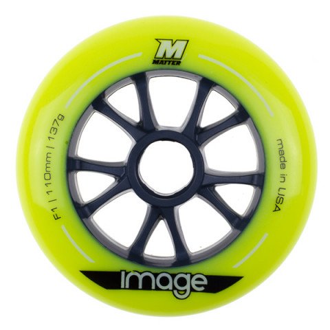 Special Deals - Matter Image F1R 110mm - Yellow Inline Skate Wheels - Photo 1