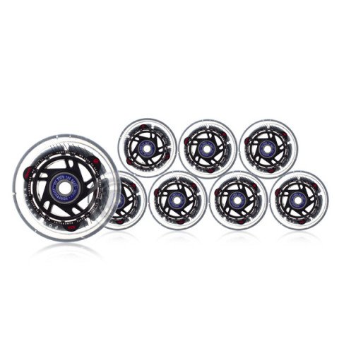 Special Deals - Powerslide Conquest 76mm/83a (Abec 7 Bearings, Spacers - 8 pcs.) Inline Skate Wheels - Photo 1
