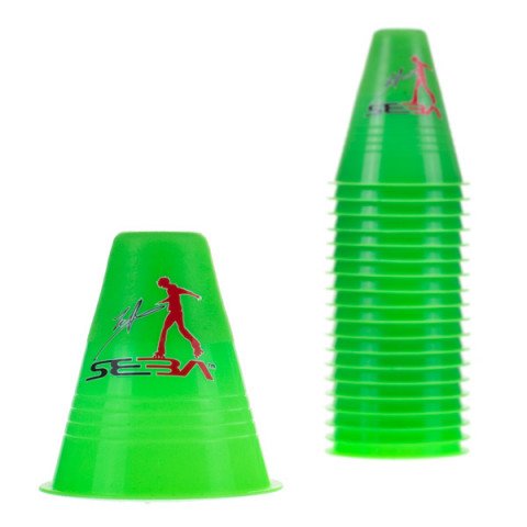 Slalom cones - Seba Slalom Cones Dual Density - Green (20 pcs.) - Photo 1