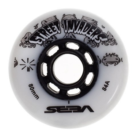 Special Deals - Seba Street Invaders 80mm/84a - White Inline Skate Wheels - Photo 1