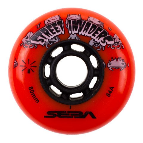 Special Deals - Seba Street Invaders 80mm/84a - Orange Inline Skate Wheels - Photo 1