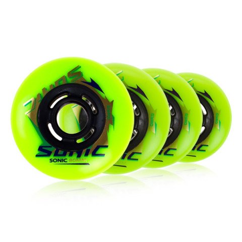 Wheels - Gyro Sonic 80mm/86a (4 pcs.) - Green - Setup Inline Skate Wheels - Photo 1