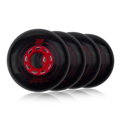 Wheels - Matter Juice FSK F1 76mm 2013 - Black/Red (4 pcs.) - Setup Inline Skate Wheels - Photo 1