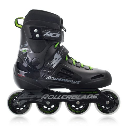 Skates - Rollerblade Fusion X3 2014 - Black/Green Inline Skates - Photo 1