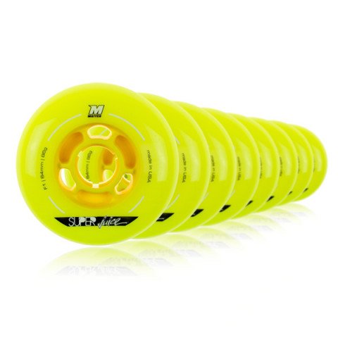 Wheels - Matter Super Juice SC F1R 84mm - Yellow (8 pcs.) Inline Skate Wheels - Photo 1