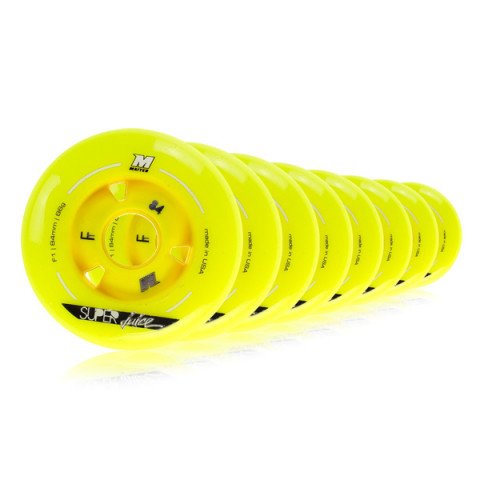 Special Deals - Matter Super Juice F1R 84mm - Yellow (8 pcs.) Inline Skate Wheels - Photo 1