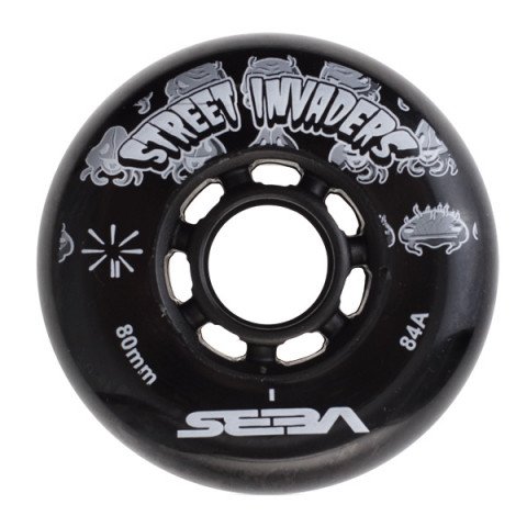 Special Deals - Seba Street Invaders 80mm/84a - Black Inline Skate Wheels - Photo 1