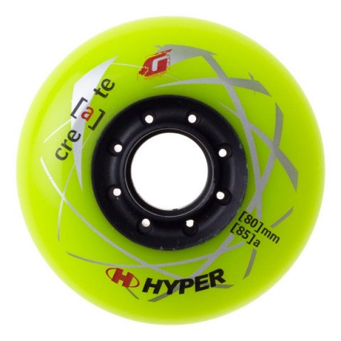 Wheels - Hyper Create +G 80mm/85a - Green Inline Skate Wheels - Photo 1
