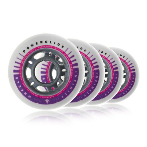 Special Deals - Powerslide Infinity Slim 70mm/82a - White Pink Inline Skate Wheels - Photo 1