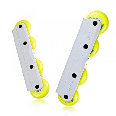Special Deals - Kizer Level II - White - Ready to Roll Yellow - Setup Inline Skate Frames - Photo 1