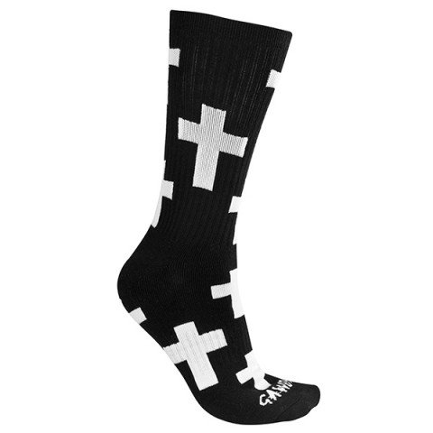 Socks - Gawds - Cross Socks Medium - Black Socks - Photo 1