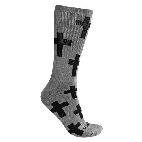 Socks - Gawds Cross Socks Medium - Grey Socks - Photo 1