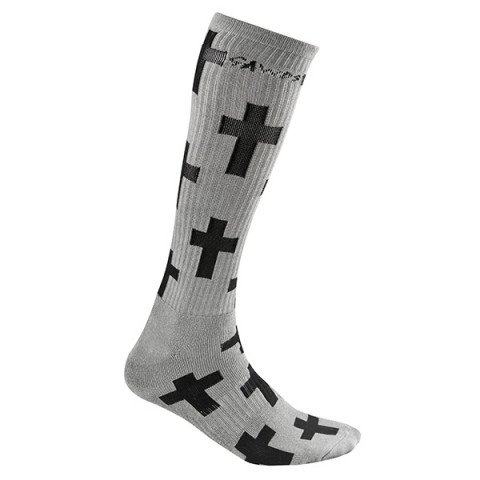 Socks - Gawds - Cross Socks Long - Grey Socks - Photo 1