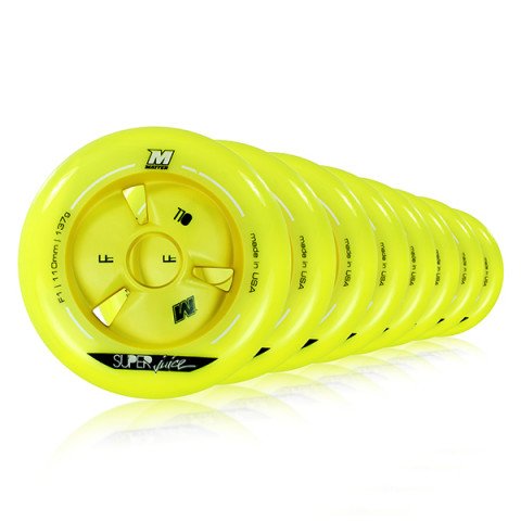 Special Deals - Matter - Super Juice F1R 110mm - Yellow (8 pcs.) Inline Skate Wheels - Photo 1