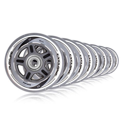 Special Deals - Playlife - Cyclone 76mm/83a (wheels, bearings, spacers) Inline Skate Wheels - Photo 1