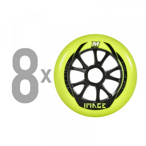 Special Deals - Matter - Image F1 110mm - Yellow (8 pcs.) Inline Skate Wheels - Photo 1