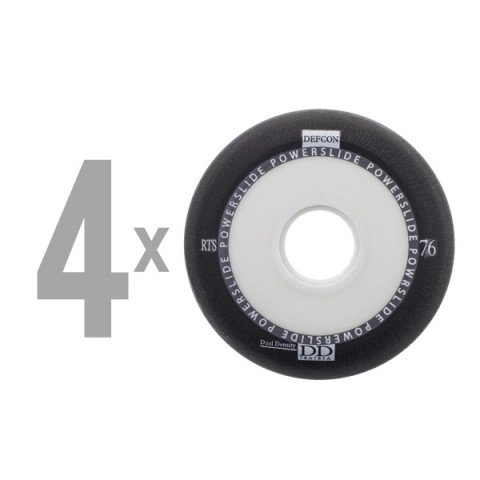Wheels - Powerslide - Defcon Dual Density RTS 76mm/78-85a - Black (4 pcs.) Inline Skate Wheels - Photo 1