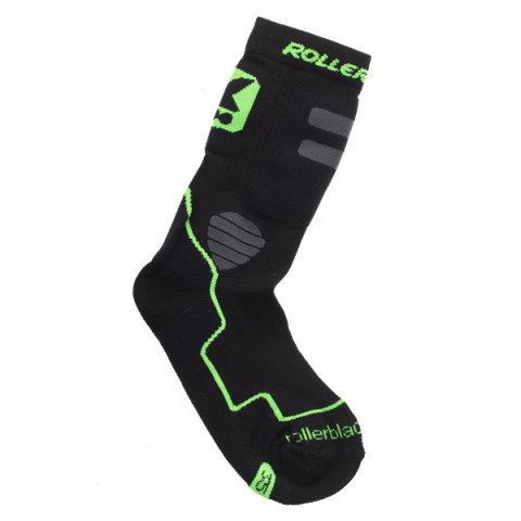 Socks - Rollerblade - High Performance Socks - Black/Green Socks - Photo 1