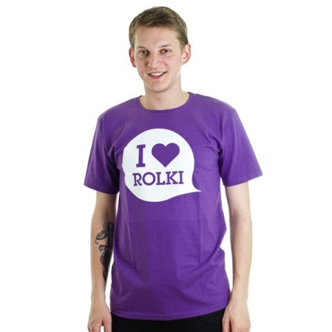 T-shirts - Bladeville - I <3 Rolki T-Shirt - Violet T-shirt - Photo 1