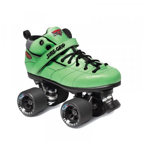 Quads - Sure Grip - Rebel Derby Indoor - Green Roller Skates - Photo 1