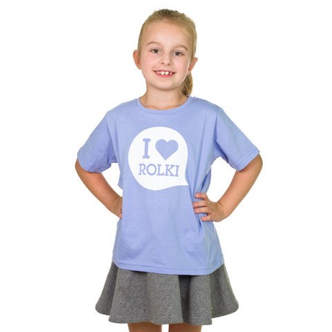 T-shirts - Bladeville - I Love Rolki Kids T-shirt - Violet T-shirt - Photo 1