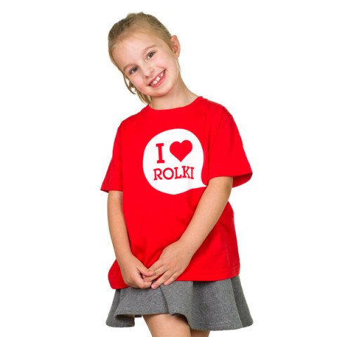 T-shirts - Bladeville - I Love Rolki Kids T-shirt - Red T-shirt - Photo 1