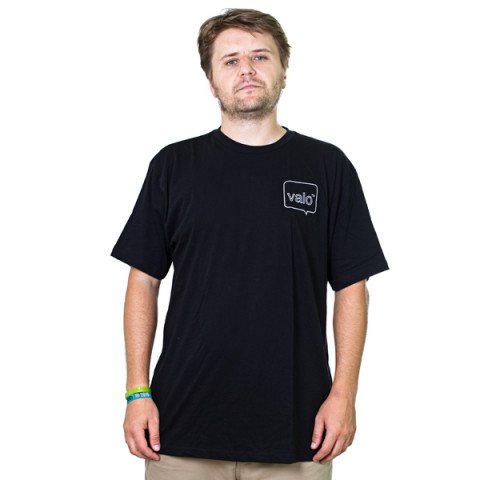 T-shirts - Valo - Cloud Embroidered T-shirt - Black T-shirt - Photo 1