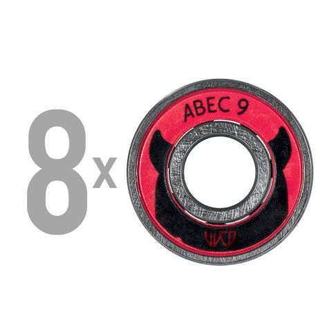 Bearings - Wicked - Abec 9 Freespin 608 (8 pcs.) - Boards Inline Skate Bearing - Photo 1