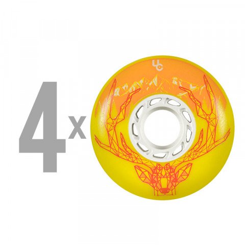 Special Deals - Undercover - Deer 76mm/86a Full Radius - Yellow Inline Skate Wheels - Photo 1