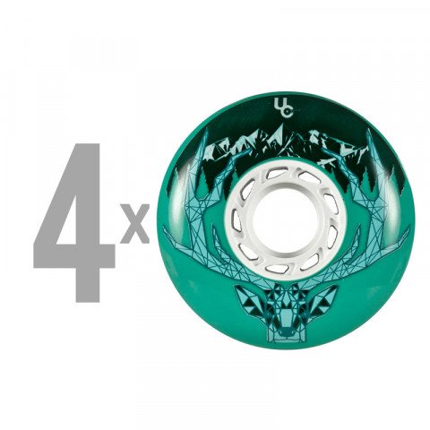 Special Deals - Undercover - Deer 76mm/86a Bullet Radius - Turquoise Inline Skate Wheels - Photo 1