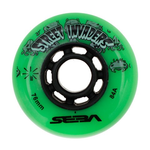 Special Deals - Seba - Street Invaders 76mm/84a - Green (1 pcs.) Inline Skate Wheels - Photo 1