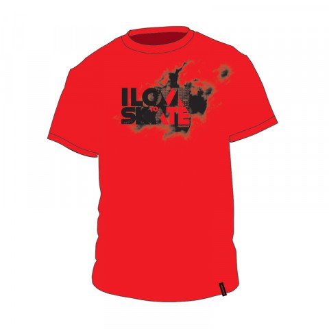 T-shirts - Powerslide - I Love To Skate - Red T-shirt - Photo 1