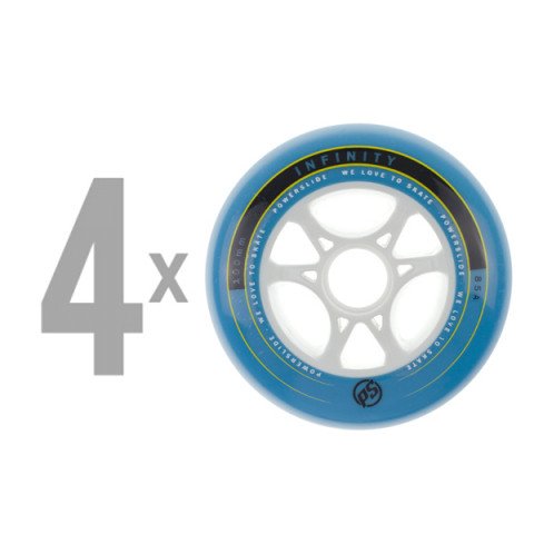 Special Deals - Powerslide - Infinity II 100mm/85a (4 pcs.) - Blue Inline Skate Wheels - Photo 1