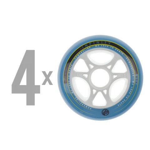 Wheels - Powerslide - Infinity II 90mm/85a (4 pcs.) - Blue Inline Skate Wheels - Photo 1