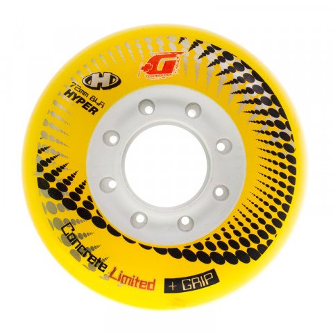 Wheels - Hyper - Concrete +G 72mm/84a LTD - Yellow/White (1 pcs.) Inline Skate Wheels - Photo 1